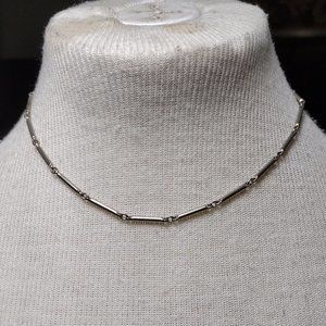 Silver -Tone Metallic Necklace